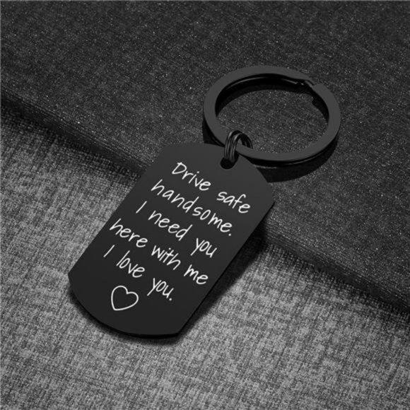 Drive Safe Keychain for Boyfriend Handsome Valentine’s Day Gifts for Him - Picture 7 of 7